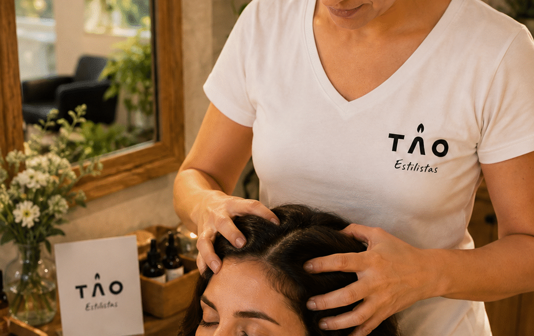 Diagnóstico del cuero cabelludo realizado por una estilista en taoestilistas